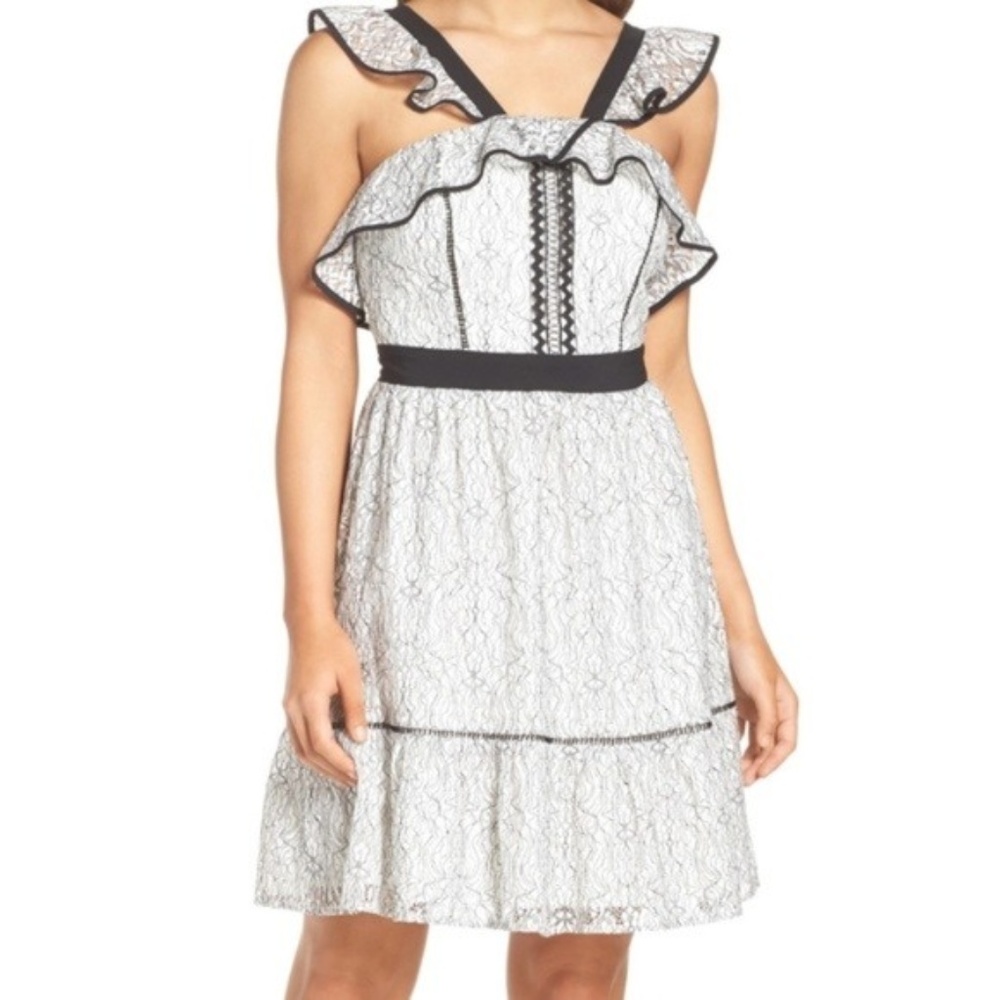 Adelyn Rae Lace Ruffle Dress